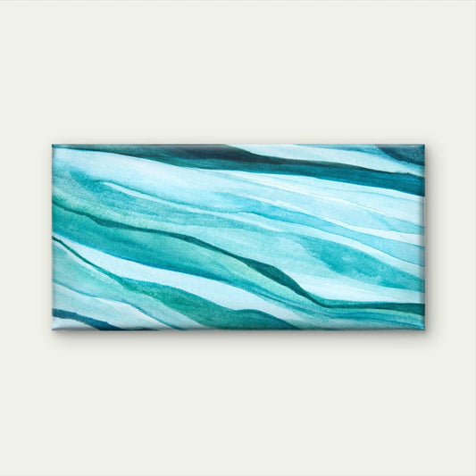 Blue Watercolor Abstract Style Wall Art Canvas Office Home Room Framed 120x60cm