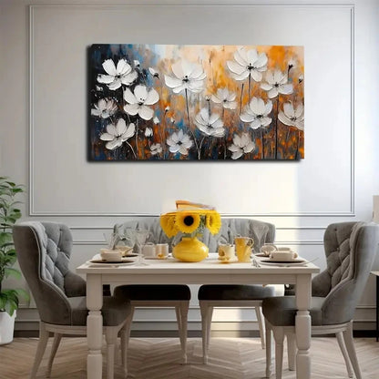 Orange Warm Color Background Wall Art canvas office home room framed 120x60cm - Bella Home Decor