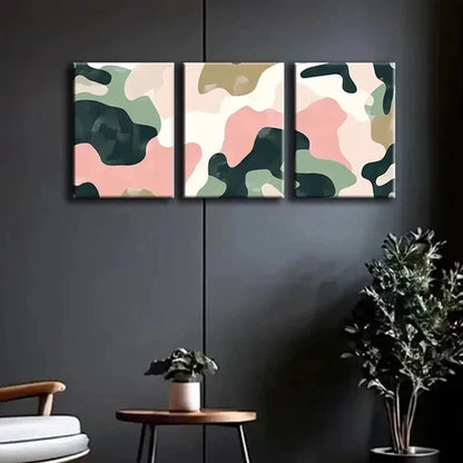 3pcs Soft Abstract Shape Decorative Painting Art Set Canvas Unframed - High Quality Print 100% Australian Made Wall Canvas