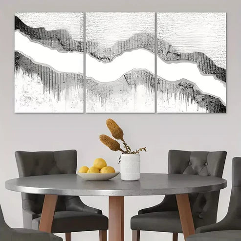 3pcs Abstract Pattern Paintings Canvas Framed 60x90cm - High Quality Print 100% Australian Made Wall Canvas Ready to Hang