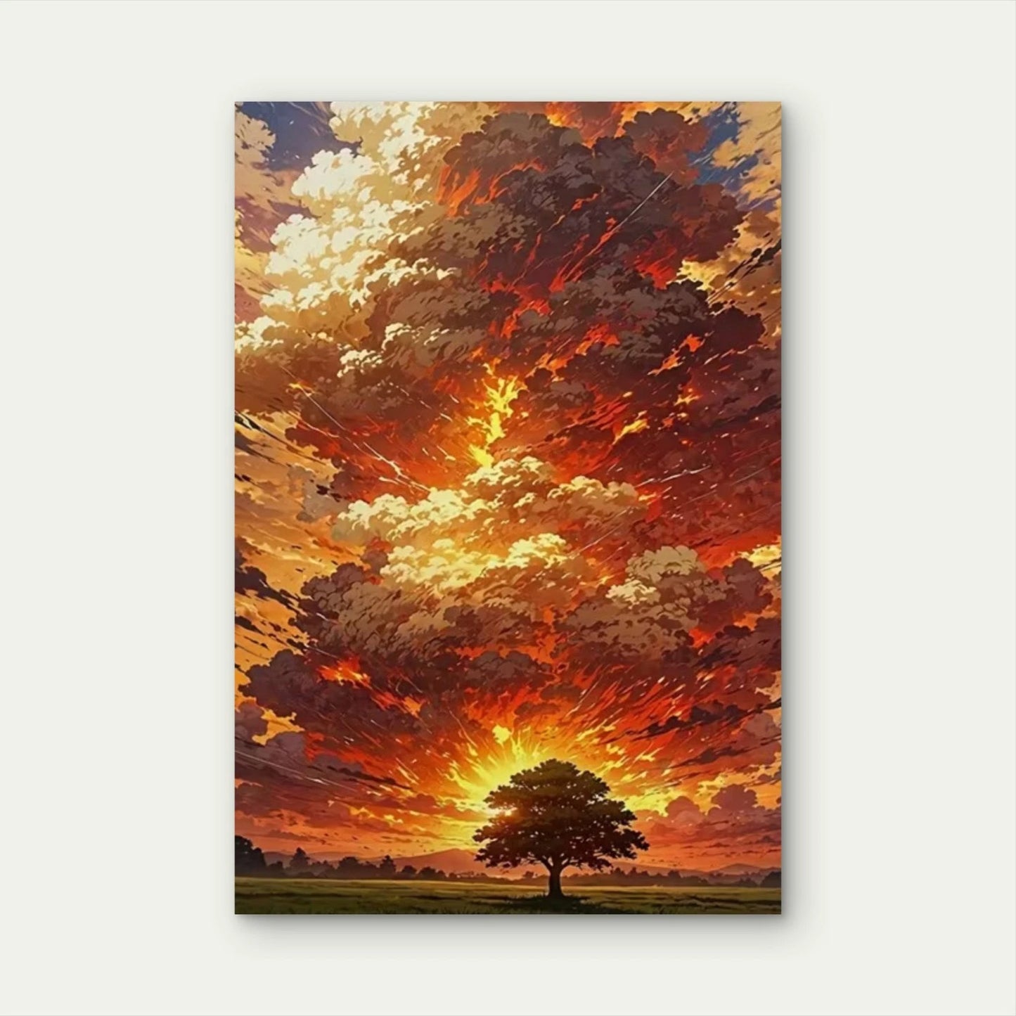 Erupting Sky Tree Vista Metal Print Ready to Hang