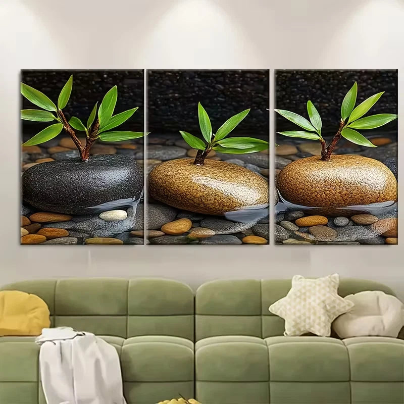 3pcs Still Life Red Apples and Cranberries Metal Print Ready to Hang Art