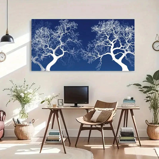 Nature Design Minimalist Branch Wall Art Canvas Office Home Room Framed 120x60cm
