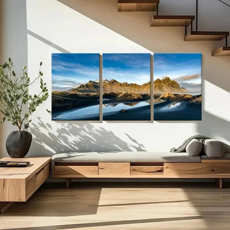 3pcs Desert & Rocks Nature Landscape Wall Art Set Canvas Framed 40x60cm - High Quality Print 100% Australian Made Wall Canvas Ready to Hang - Bella Home Decor