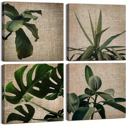 Share 4pcs Sage Green Botanical  Wall Art Canvas Framed