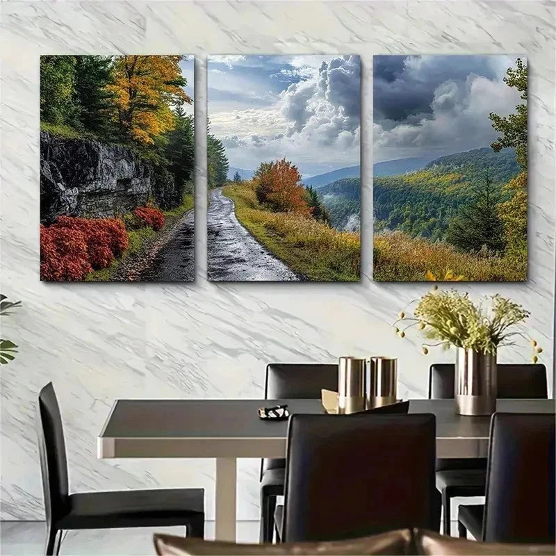 3pcs Mid-Atlantic Travel Décor Scenic Perfect Wall Art Set Canvas Framed 50x70cm - High Quality Print 100% Australian Made Wall Canvas Ready to Hang
