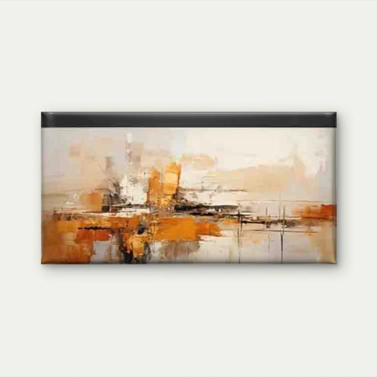 Abstract with Golden Accents Wall Art Canvas Office Home Room Framed 120x60cm