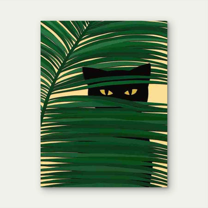 Tropical Cat 60x90cm Metal Print Ready to Hang - Bella Home Decor