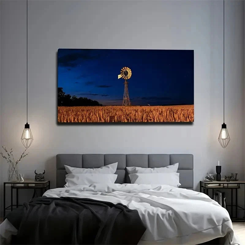 Spectacular Wheat Wall Art Canvas Office Home Room Framed 120x60cm