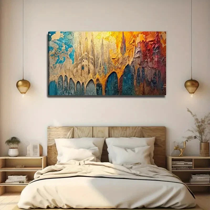 Abstract Design Nature Wall Art Canvas Office Home Room Framed 120x60cm