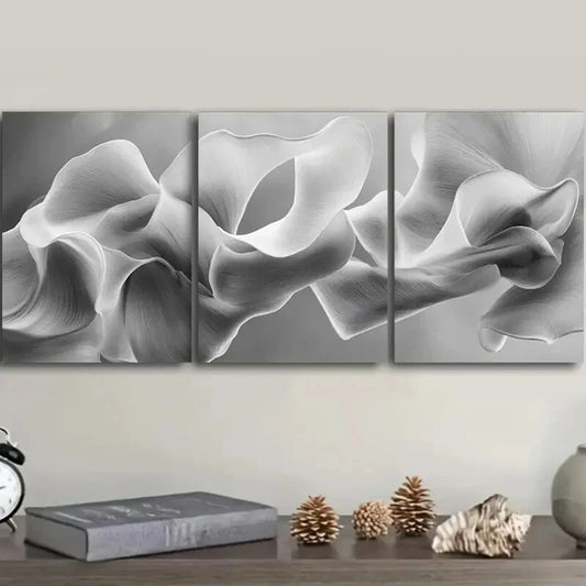 3pcs Abstract Art Deco Classic Modern Metal Print Ready to Hang Art