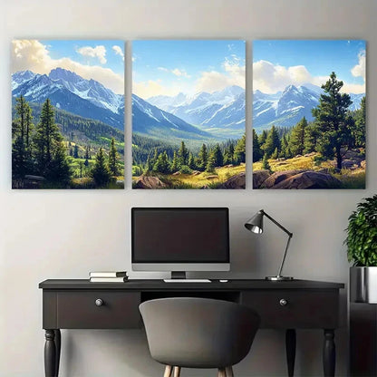 3pcs Rocky Mountain National Park Colorado Wall Art Set Canvas Framed 60x90cm - High Quality Print 100% Australian Made Wall Canvas Ready to Hang