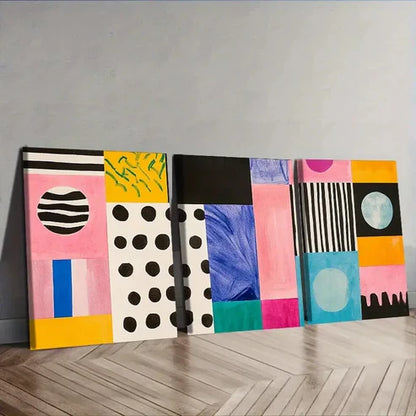 3pcs Vibrant Abstract Canvas Art Prints Wall Art Set Canvas Unframed - High Quality Print 100% Australian Made Wall Canvas