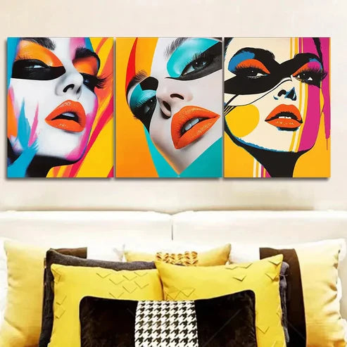 3pcs Women's poster Wall Art Set Canvas Unframed - High Quality Print 100% Australian Made Wall Canvas