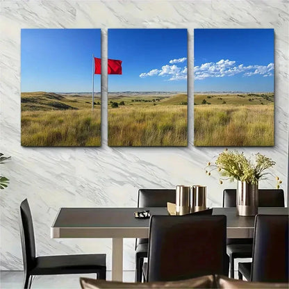 3pcs Nebraska Travel Decor Landscapes Perfect Wall Art Set Canvas Framed 50x70cm - High Quality Print 100% Australian Made Wall Canvas Ready to Hang