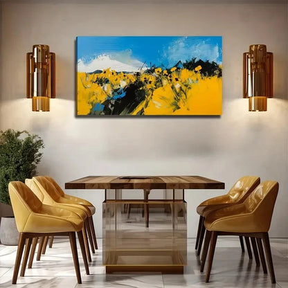 Abstract Wheat Field Perfect Wall Art Canvas Office Home Room Framed 120x60cm