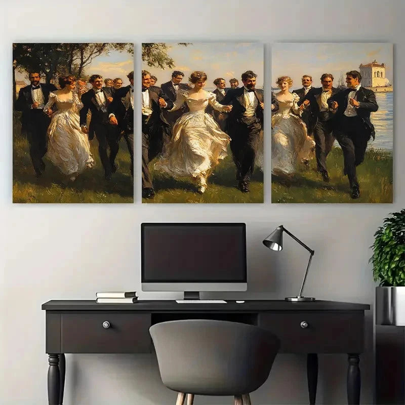 3pcs John Singer Sargent's A Capriote Metal Print Ready to Hang Art