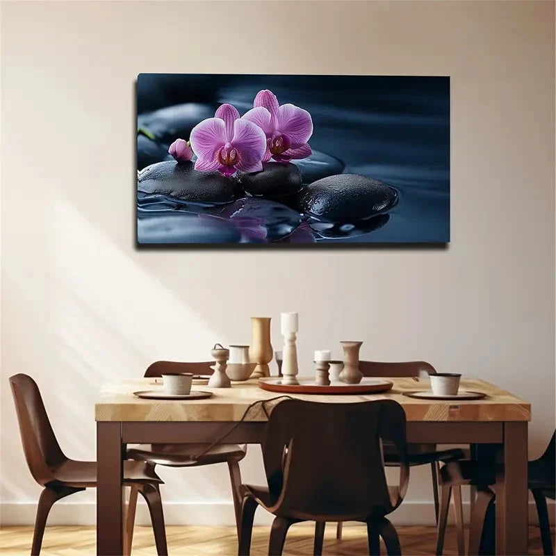 Orchids With Flower Bud Wall Art canvas office home room framed 120x60cm
