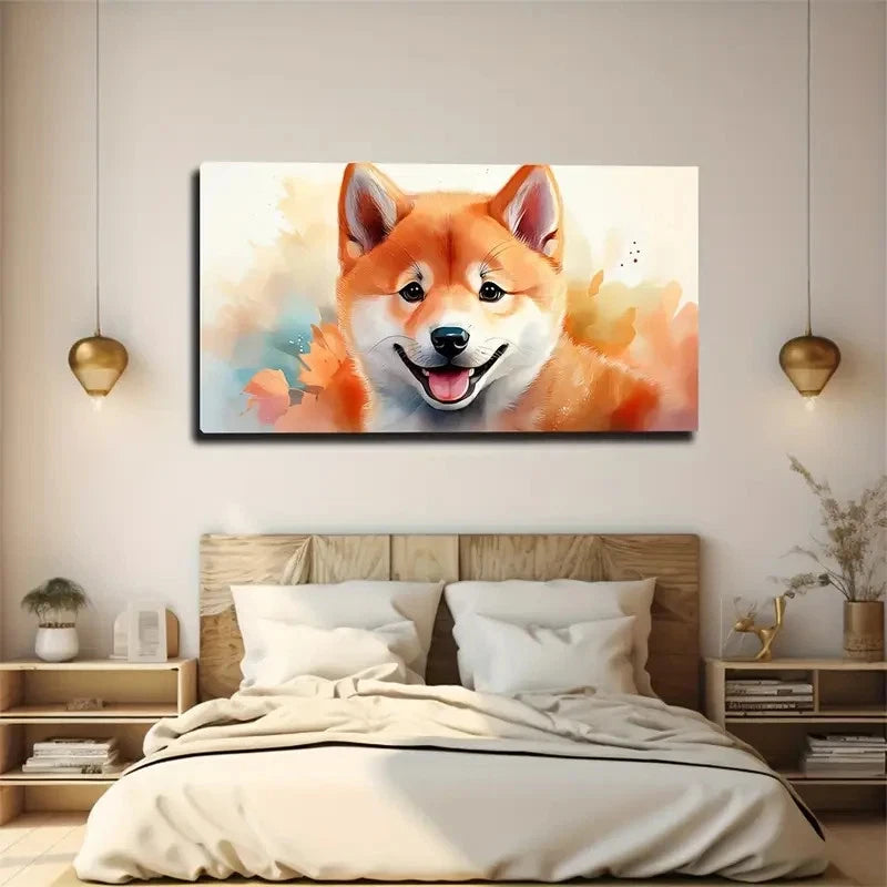 Vibrant Watercolor Wall Art Canvas Office Home Room Framed 120x60cm