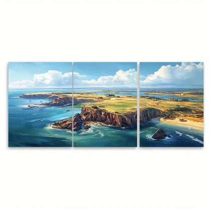 3pcs Phillip Island, Australia Wall Art Set Canvas Framed 40x60cm - High Quality Print 100% Australian Made Wall Canvas Ready to Hang