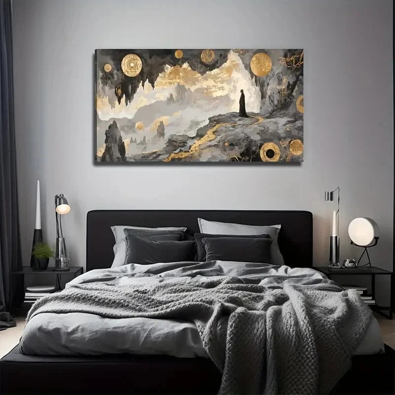 Man In The World Exotic Dark Wall Art Canvas Office Home Room Framed 120x60cm