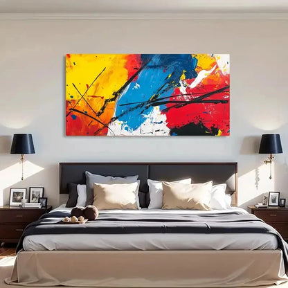 Vivid Colors Expressionism Wall Art Canvas Office Home Room Framed 120x60cm - Bella Home Decor