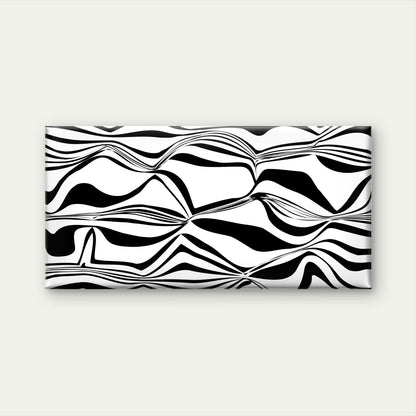 Black & White Abstract Geometric Art Wall Art Canvas Office Home Framed 120x60cm