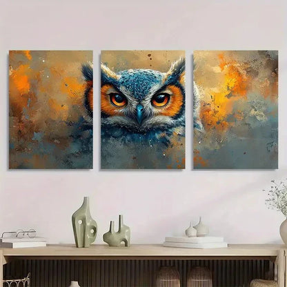 3pcs Owl Nursery Animal Décor Wall Art Canvas Unframed - High Quality Print 100% Australian Made Wall Canvas