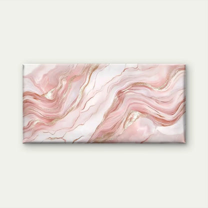 Agate Marble Design in Elegant Pink & Gray Wall Art Canvas Office Home Room Framed 120x60cm - Bella Home Decor