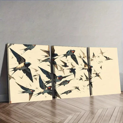 3pcs Pigeon Flight Canvas Birds Nature Wall Art Set Canvas Unframed - High Quality Print 100% Australian Made Wall Canvas