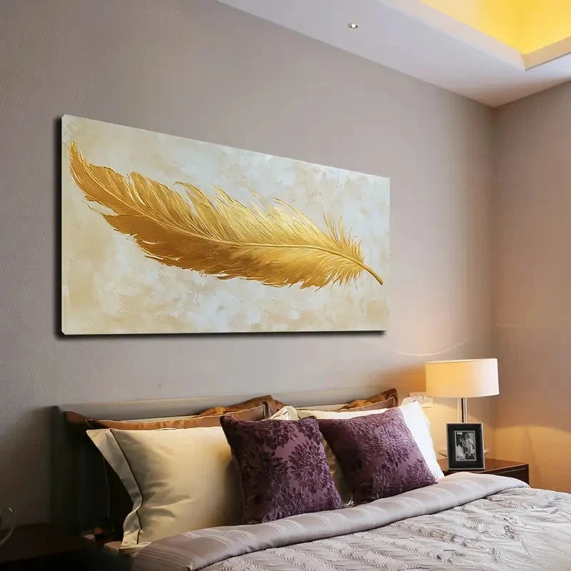 Feather Decorative Painting Wall Art canvas office home room framed 120x60cm