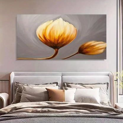 Classic Geometric Retro Tulip Wall Art Canvas Office Home Room Framed 120x60cm