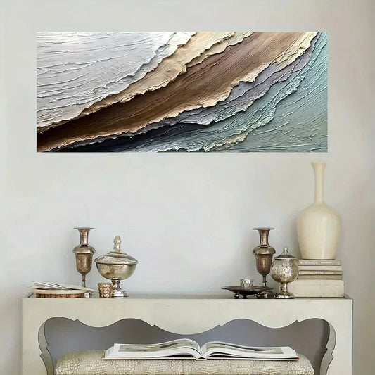 Textured Acrylic Painting Wall Art wall canvas office home room framed 120x60cm