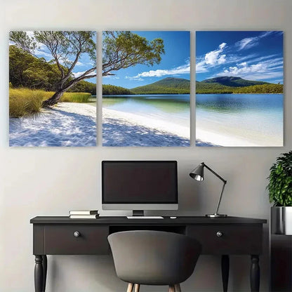 3pcs Boorangoora Fraser Island Illustration Metal Print Ready to Hang Art - Bella Home Decor