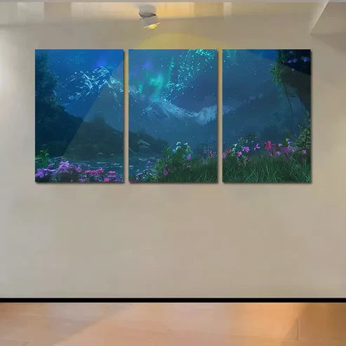 3pcs Northern Lights Wall Art Canvas Unframed - High Quality Print 100% Australian Made Wall Canvas