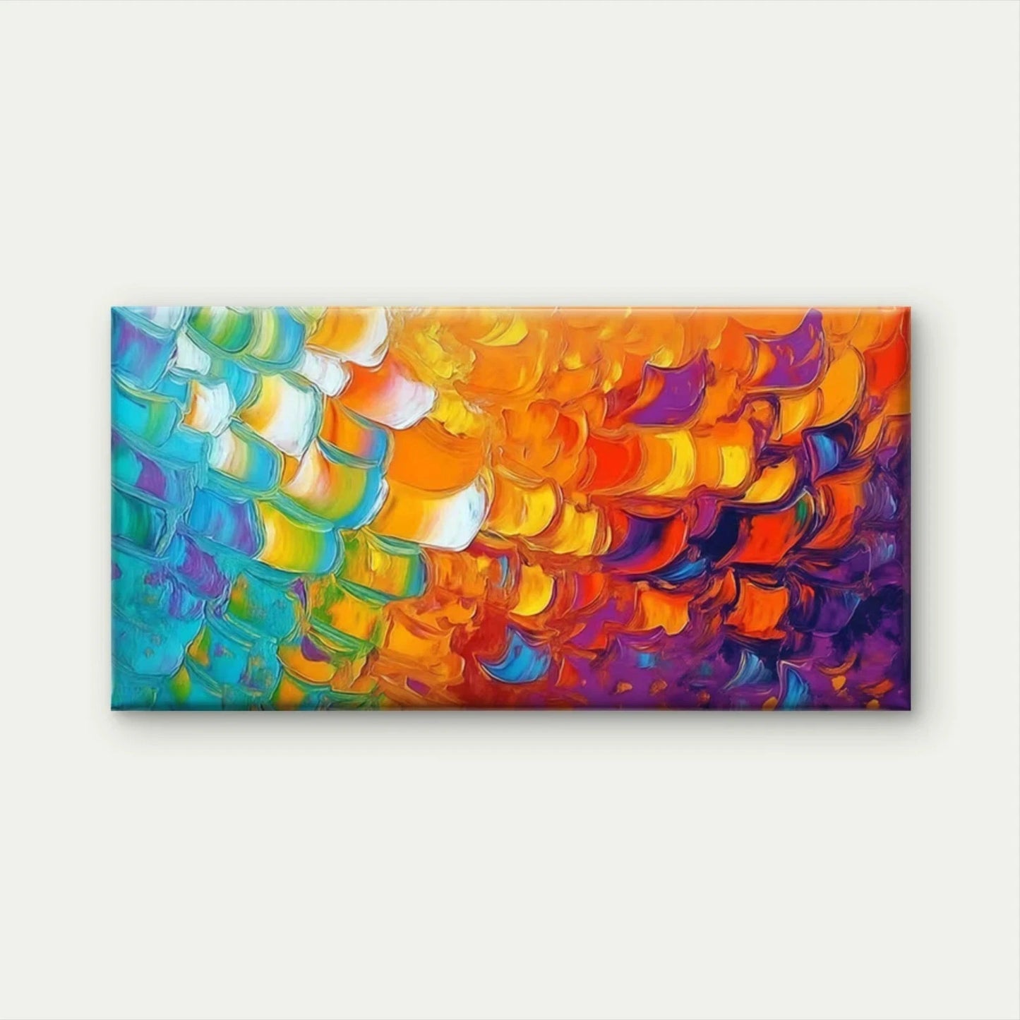 Abstract Multicolor Palette Wall Art Canvas Office Home Room Framed 120x60cm