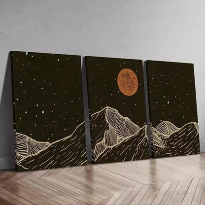 3pcs Modern Line Art Wall Art Set Canvas Unframed - High Quality Print 100% Australian Made Wall Canvas