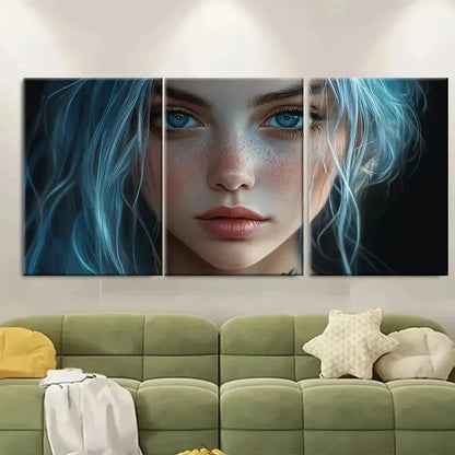 3pcs Samantha Alt Girl EI    Wall Art Set Canvas Framed 50x70cm - High Quality Print 100% Australian Made Wall Canvas Ready to Hang