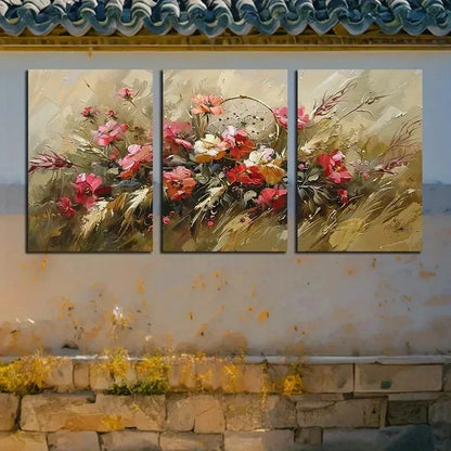 3pcs Dream Chaser Floral Decoration Wall Art Set Canvas Framed 60x90cm - High Quality Print 100% Australian Made Wall Canvas Ready to Hang - Bella Home Decor