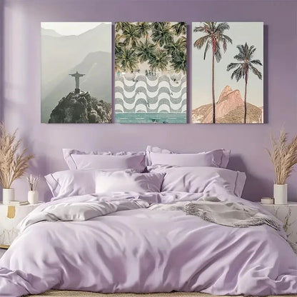 3pcs Rio de Janeiro Brazil Beach Photography Metal Print Ready to Hang Art - Bella Home Decor