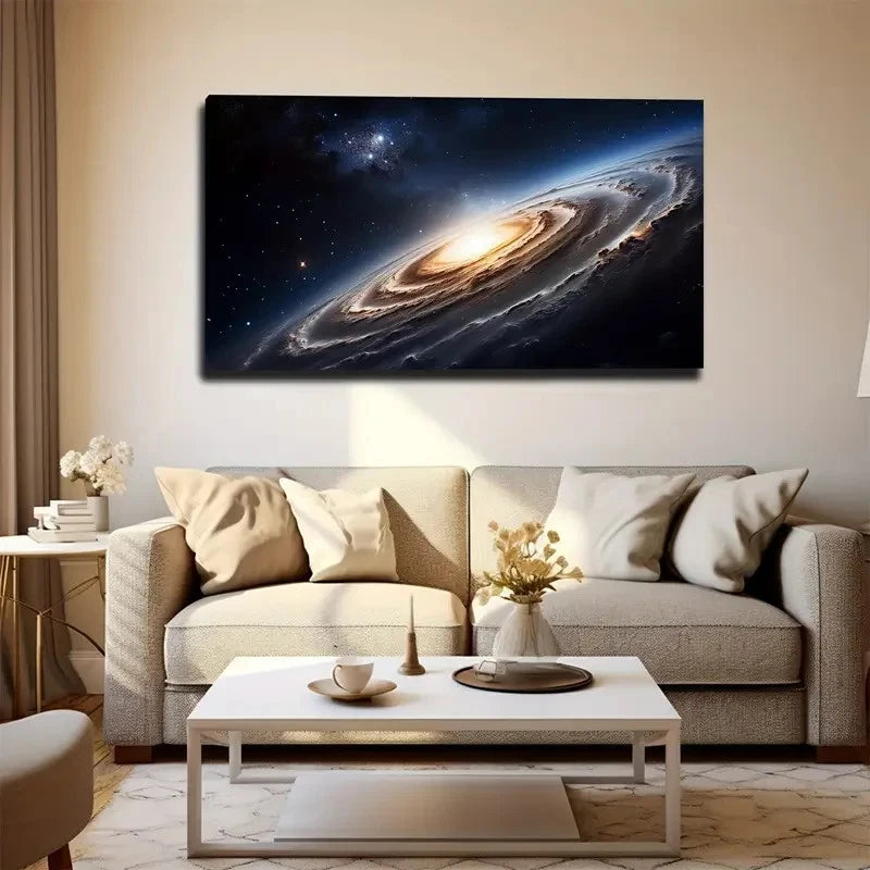Galaxy Space Beauty Wall Art Canvas Office Home Room Framed 120x60cm