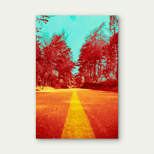 Bright Pop Park Landscape 60x90cm Metal Print Ready to Hang