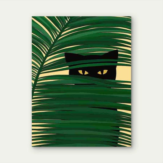 Tropical Cat 40x60cm Metal Print Ready to Hang