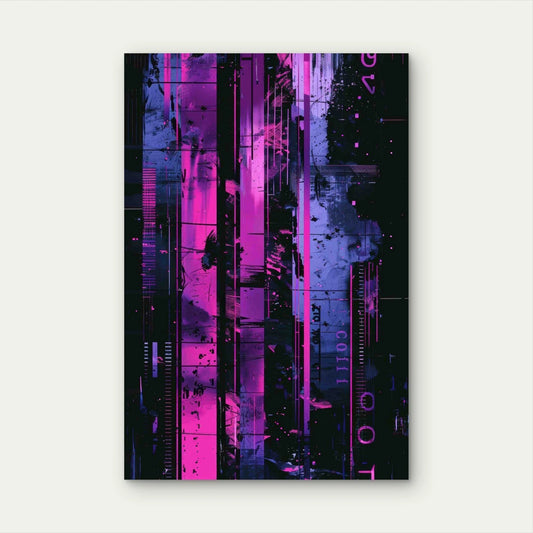 Abstract Glitch Art 40x60cm Metal Print Ready to Hang
