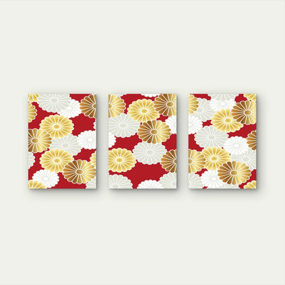 3pcs Ancient Patterns In A Modern Style Wall Art Set Canvas Framed 60x90cm - High Quality Print 100% Australian Made Wall Canvas Ready to Hang - Bella Home Decor