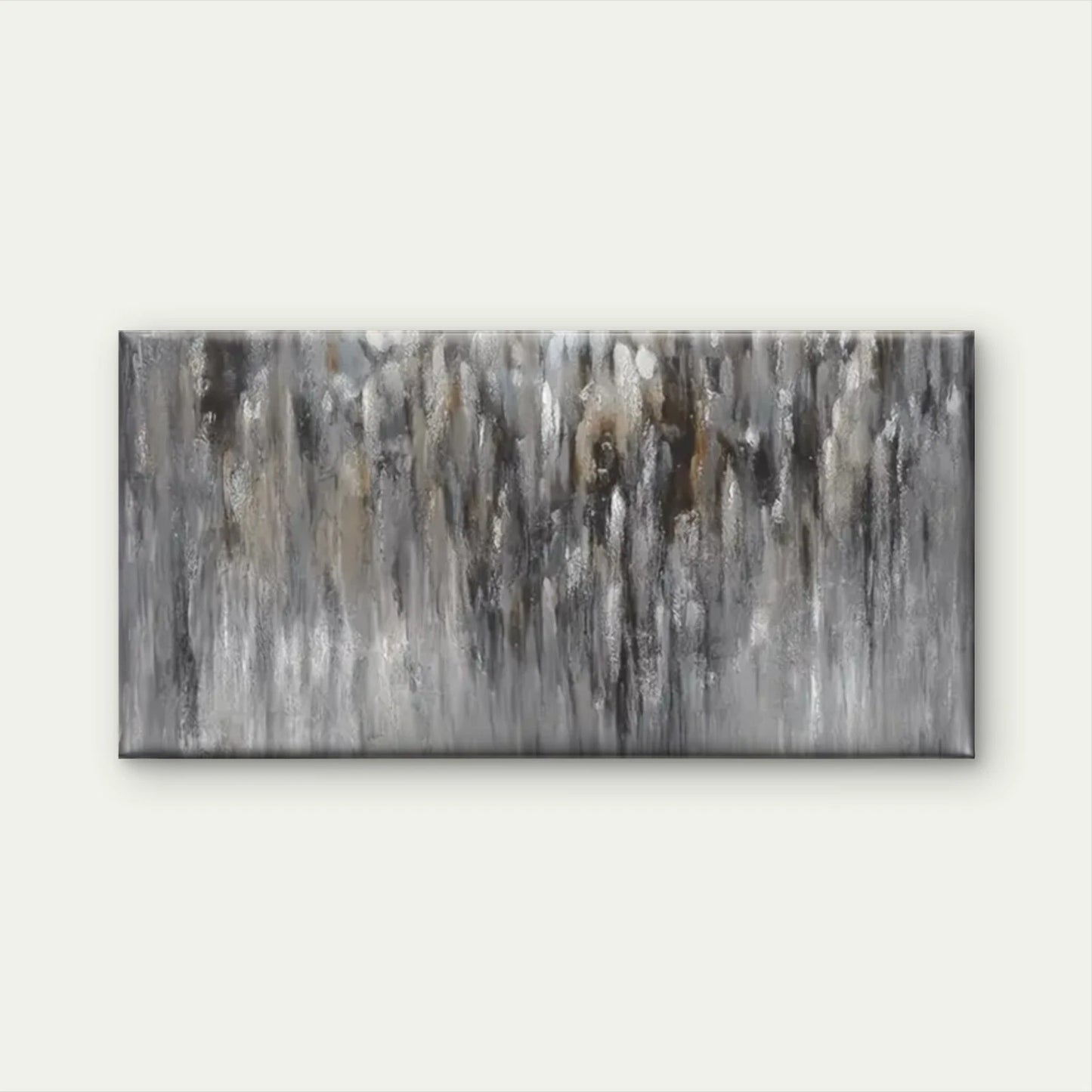 Grey White Abstract Wall Art Canvas Office Home Room Framed 120x60cm