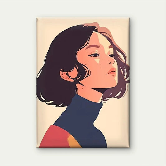 Featuring Woman's Face 40x60cm Metal Print Ready to Hang