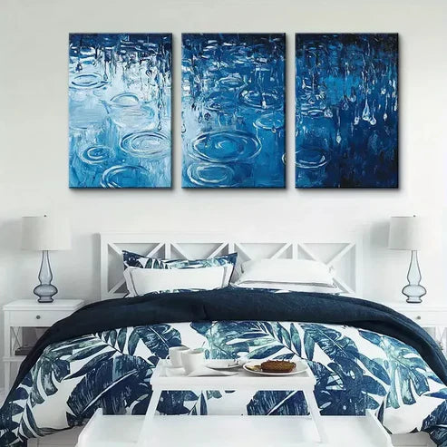 3pcs Abstract Art with Golden Wall Art Set Canvas Unframed - High Quality Print 100% Australian Made Wall Canvas