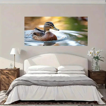 Nature'S Beauty Duck Wall Art Canvas Office Home Room Framed 120x60cm