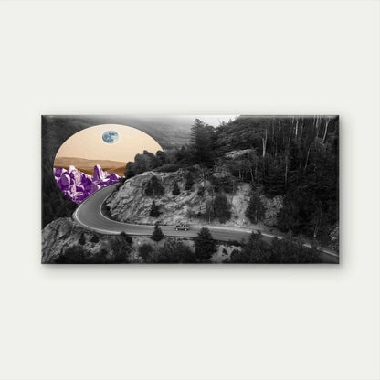 Collage of Landscapes Wall Art Canvas Office Home Room Framed 120x60cm